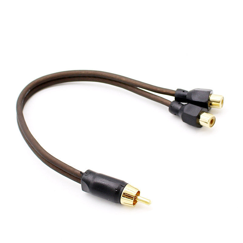 RCA splitter - 1 Male to 2 Female car audio