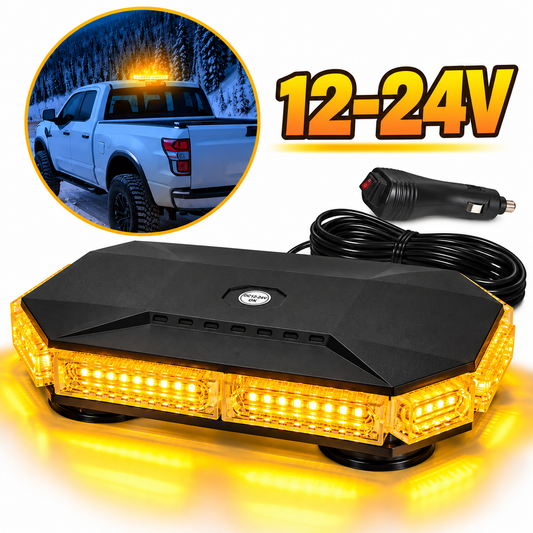 12-24V 72LEDs Magnetic Roof Strobe Light with Controller