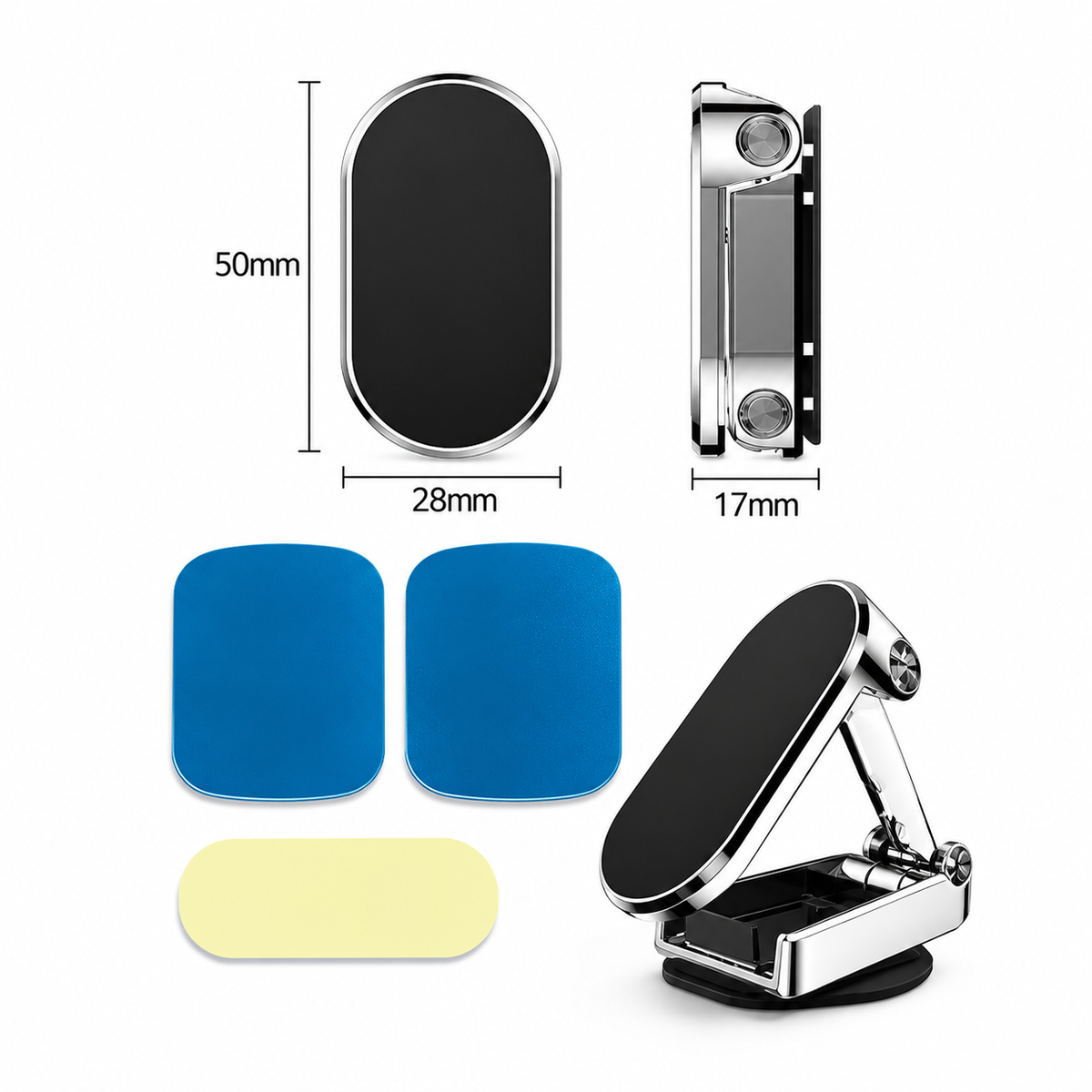 Universal Car Phone Holder – Strong Magnetic Dashboard & Windshield Mount