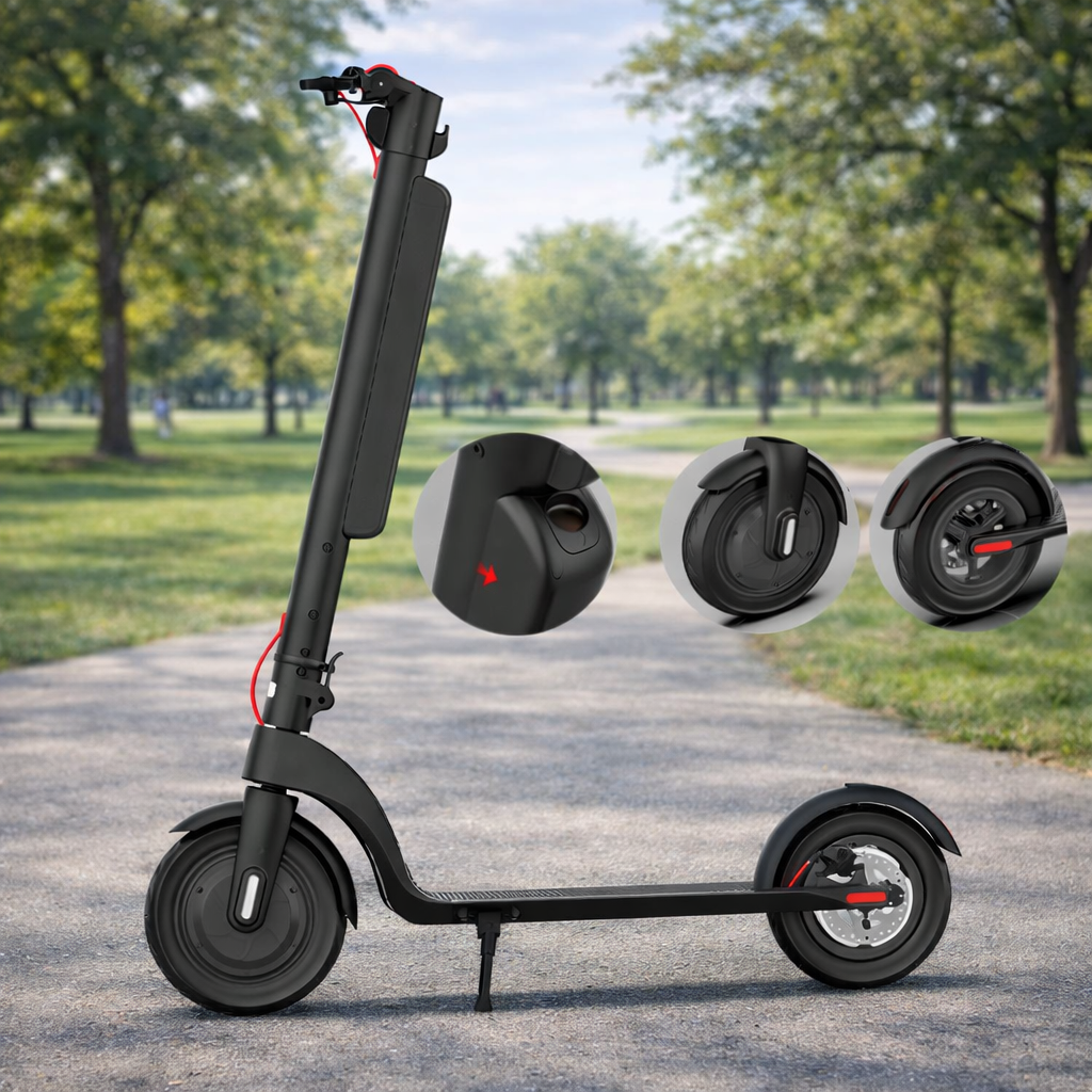 X8-350w Removable Lithium Battery Folding Electric Scooter For Adult Raycool