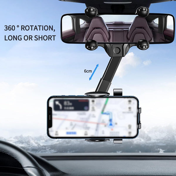 Multifunctional Retractable Car Phone Holder (4.5-7inch) 360° Rotatable
