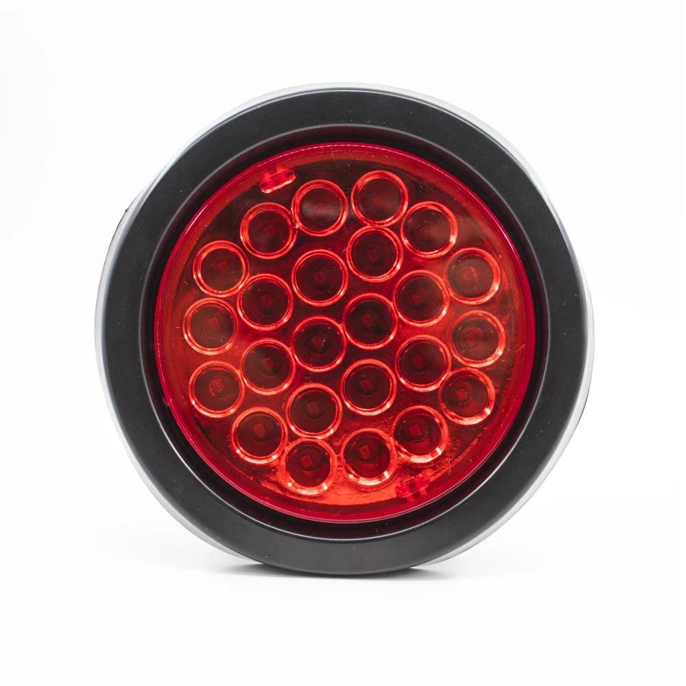 2pcs 12V/24V 24 LED Round Rear Brake Light Tail Light for Car Truck Trailer
