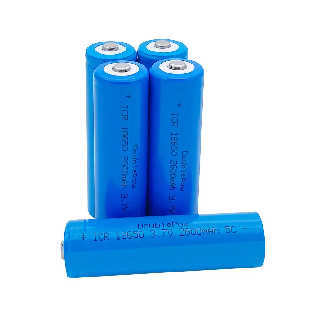 2pcs 18650 Rechargeable Lithium Battery 3.7V 1800/2000mAh for Flashlight & Tools