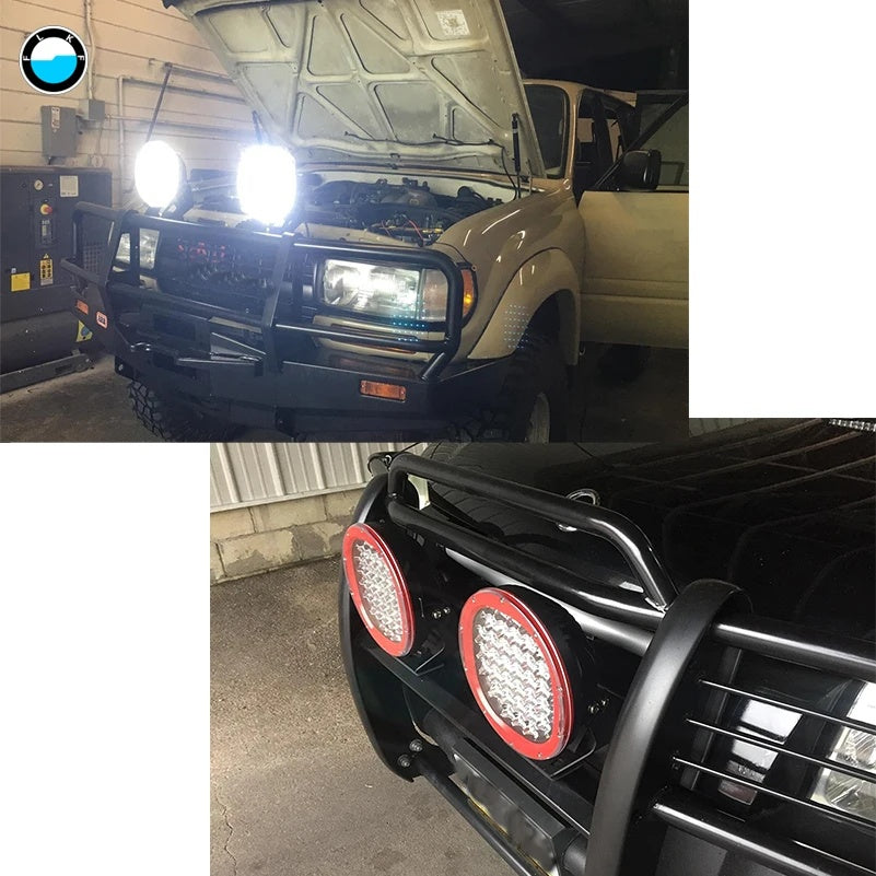2 pcs High Power 225W 9 Inch LED Spotlight for Offroad Car Bumpe