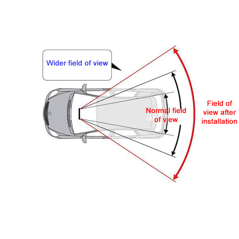 Car Indoor Rearview Mirror Universal 3D Flat Rearview Mirror Lighted LED CLIP-ON Rear View Mirror ABS Racing Car Styling