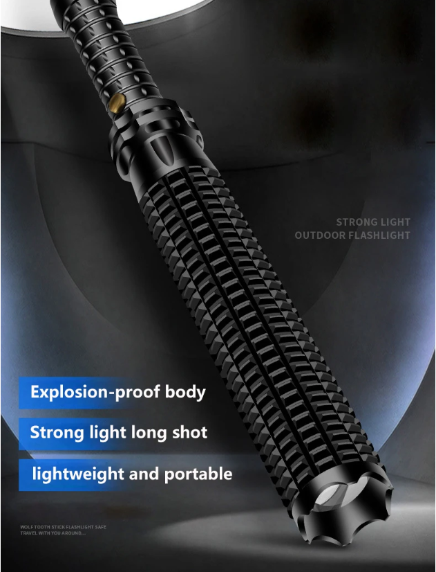 Wolf Tooth Lamp Glare Flashlight Self Defense Waterproof For Emergency Anti Riot Equipment Rechargeable