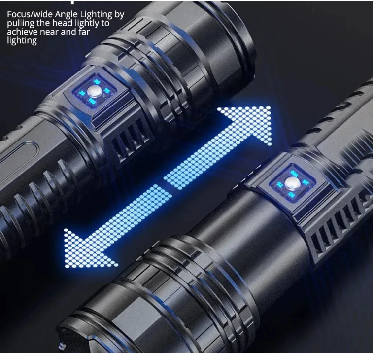 Powerful Tactical White Laser Flashlight Built-in Battery Rechargeable LED Torch Waterproof Zoomable Camping Hunting Lantern