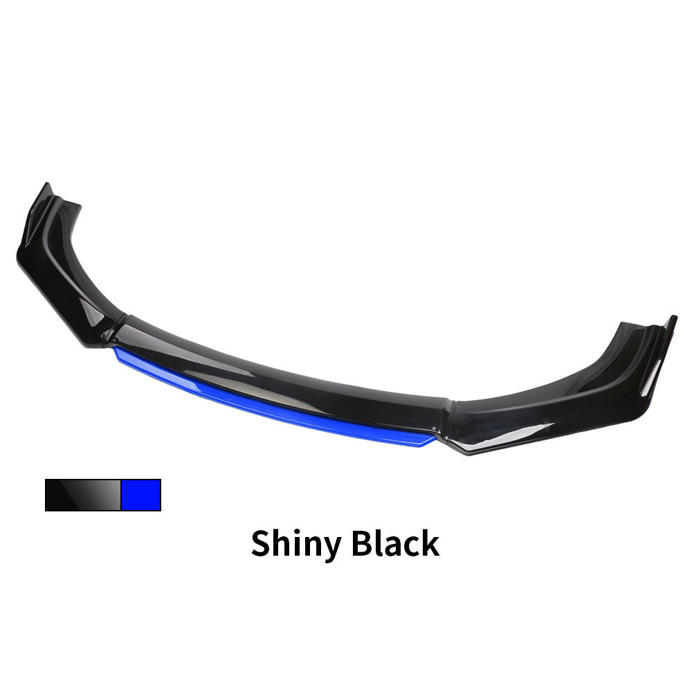 Front Bumper Lip Chin Spoiler ABS Front Bumper Lip Splitter Body Kit (Glossy Black 4pcs/Set)