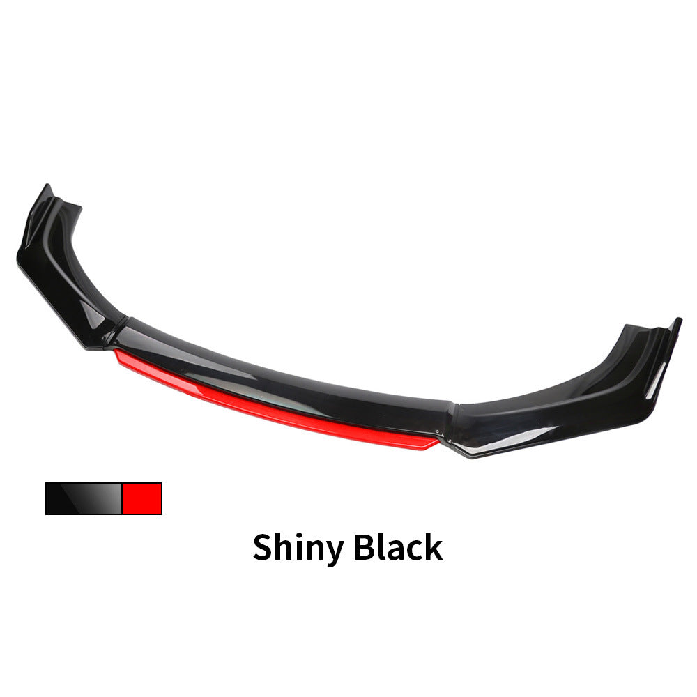 Front Bumper Lip Chin Spoiler ABS Front Bumper Lip Splitter Body Kit (Glossy Black 4pcs/Set)