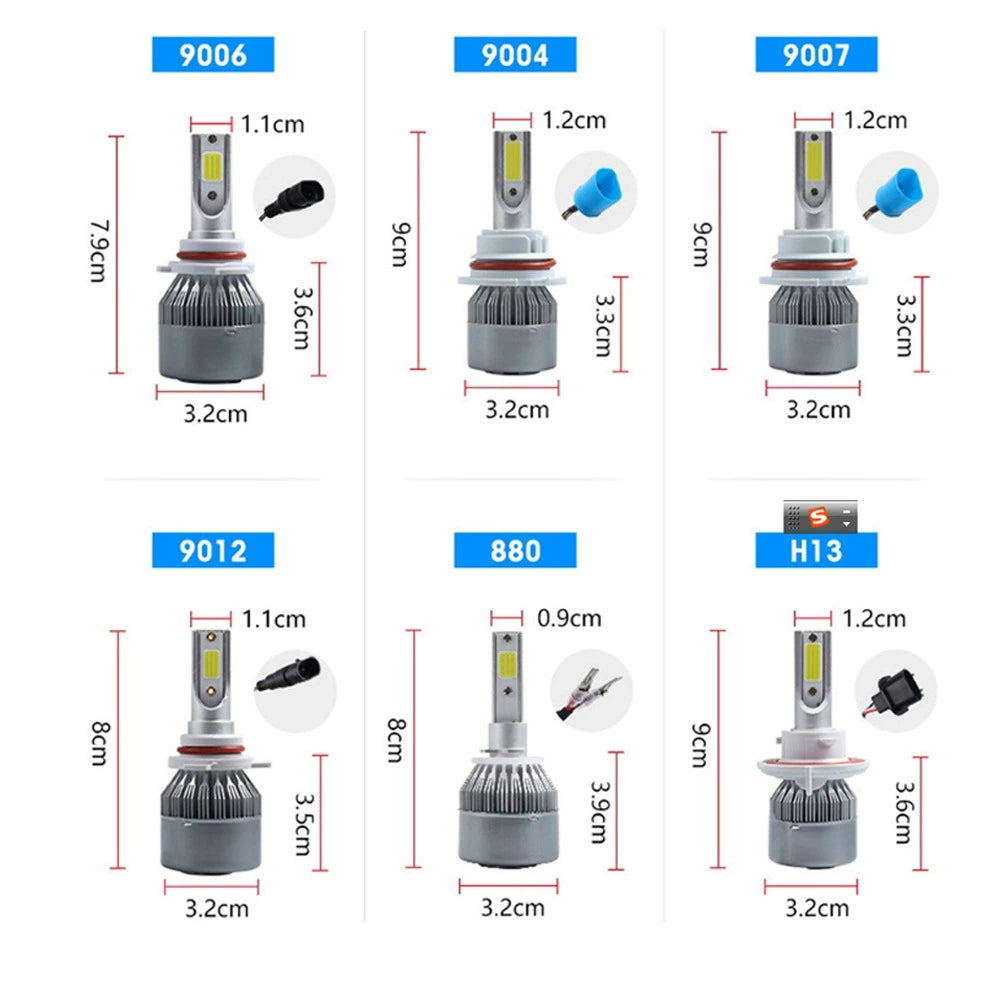 2PCS  Super Bright Led Car Headlight Bulb