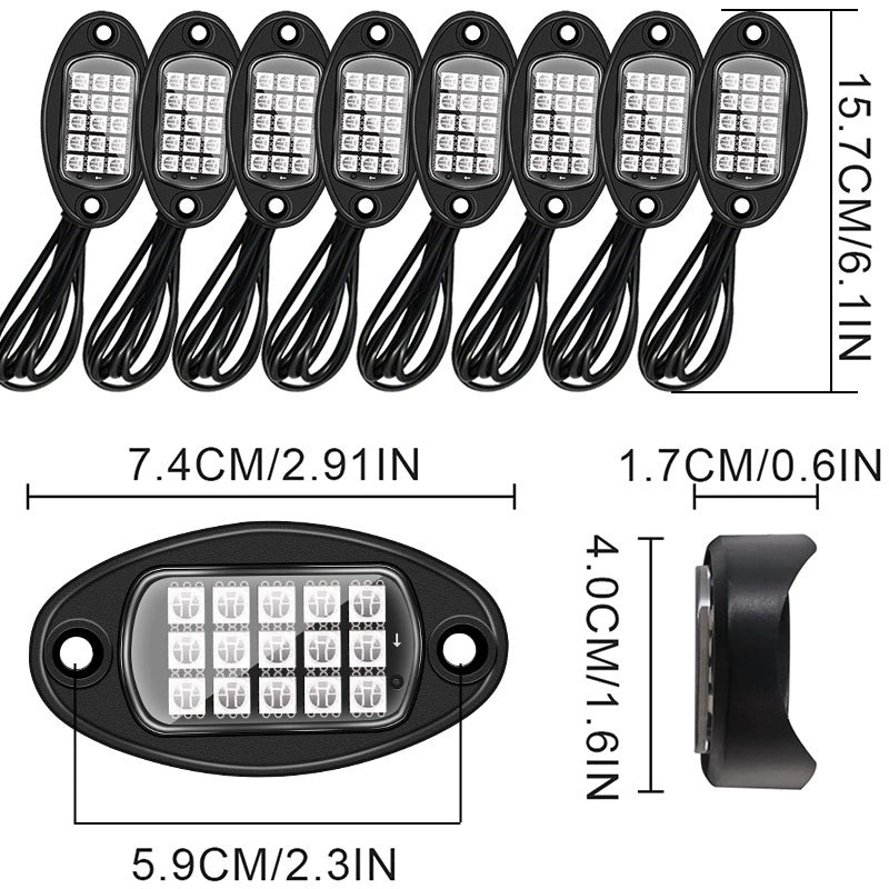 RGB LED Rock Underglow Light Kit-8 Pods