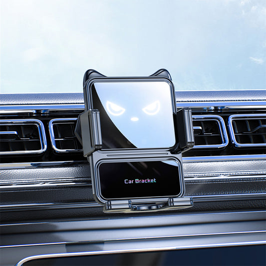 Intelligent Sensor Car Phone Holder with Wireless Fast Charging, Auto-Clamping Car Mount Navigation Stand