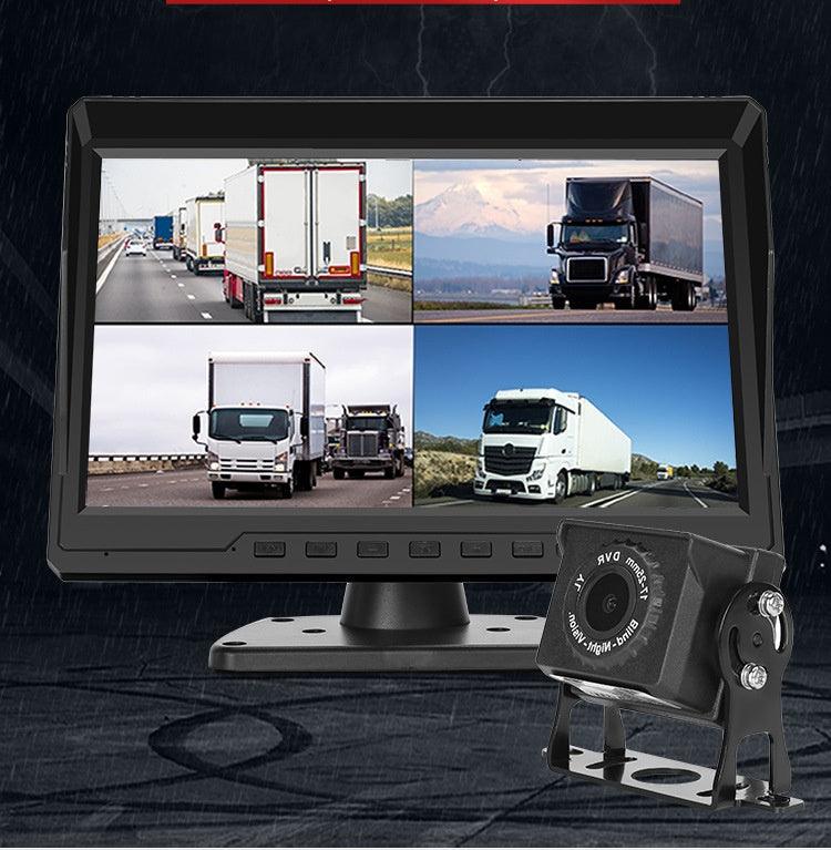 10.1 Inch Reversing Monitor with 4×720P Cameras for Car & RV, Bus & Truck