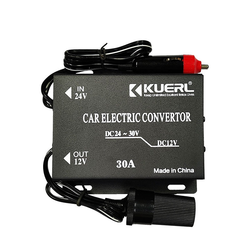 Truck DC 24V to DC 12V DC 30A Cigarette Lighter Step Down Buck Converter Power Adapter