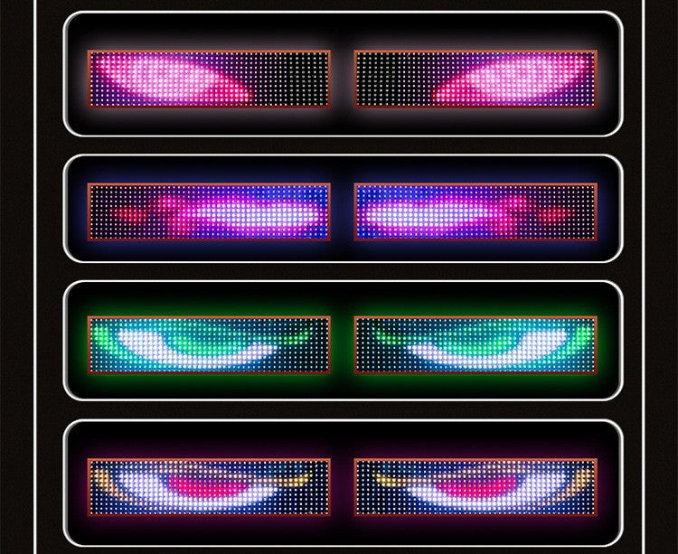 Truck Devil Eye LED Matrix Pixel Panel Remote Control Soft Foldable Lighting Animation Display Light Windshield Decor Sign Board
