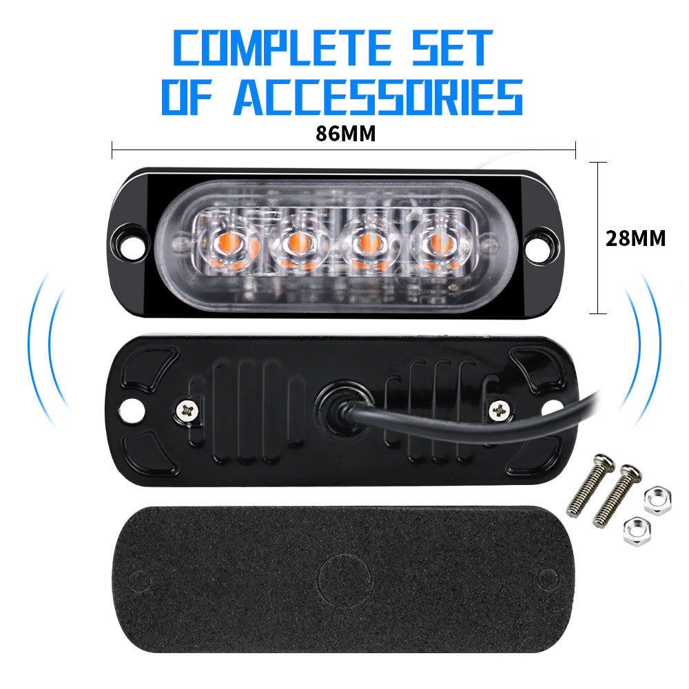 12V-24V Off-Road Truck Van Car Urgent Fog Lights Lamp Safety-Urgent Working Fog Red Light Driving Lamp Led Boat Light