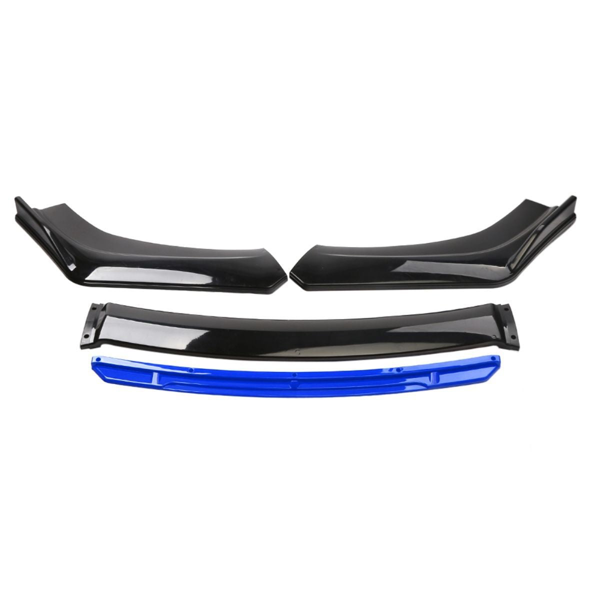 Front Bumper Lip Chin Spoiler ABS Front Bumper Lip Splitter Body Kit (Glossy Black 4pcs/Set)