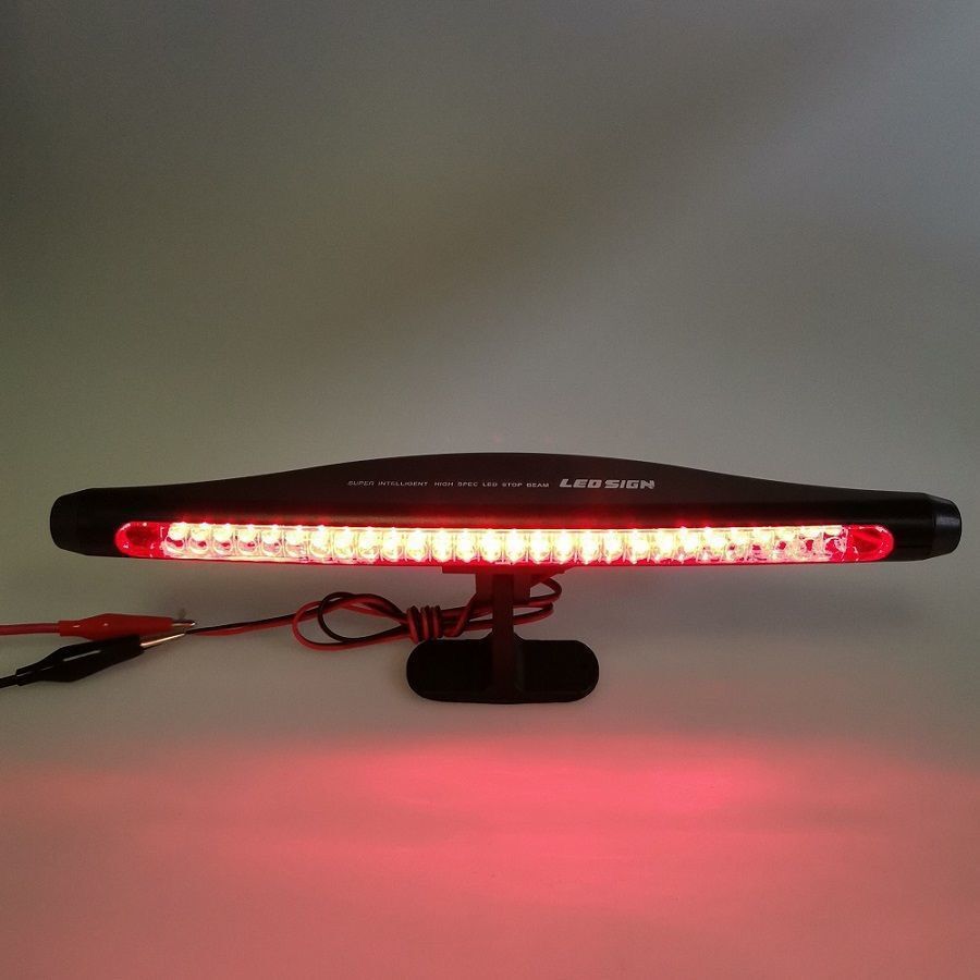 Universal LED Additional Brake Light, Adjustable 180° Car Rear Windshield Third Brake Light, High Bright Red Tail Light