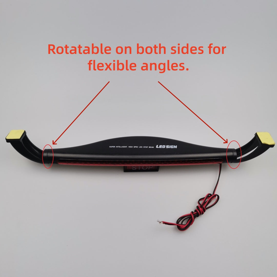 Universal LED Additional Brake Light, Adjustable 360° Car Rear Windshield Third Brake Light, High Bright Red Tail Light