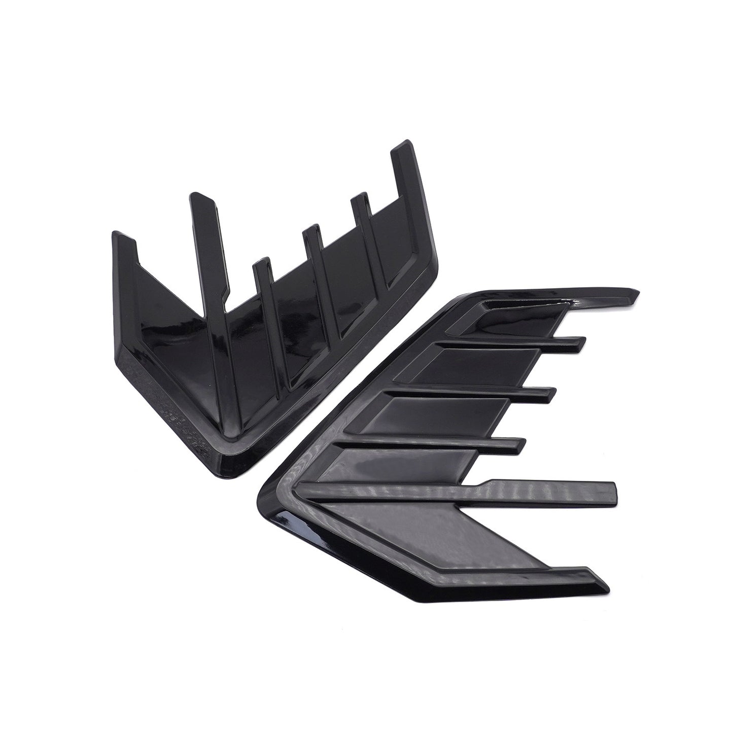 3D Car Side Vent Stickers -18.5cm Shark Gill Fake Air Intake Decals for Fender & Hood Exterior Modification