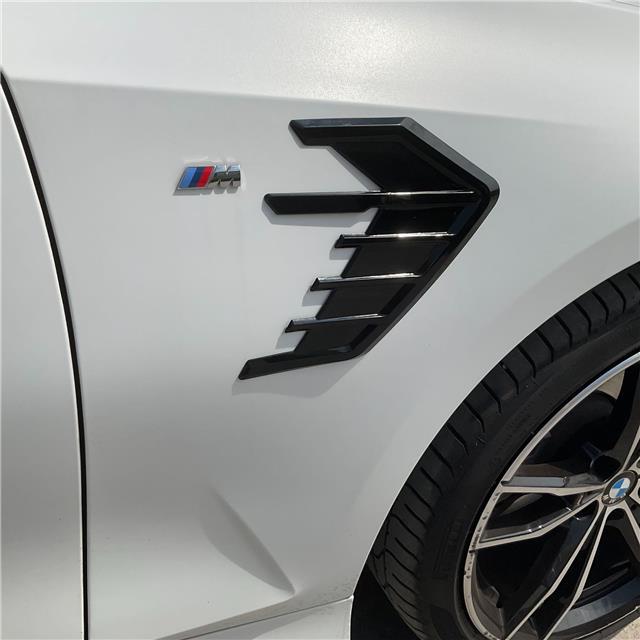 3D Car Side Vent Stickers -18.5cm Shark Gill Fake Air Intake Decals for Fender & Hood Exterior Modification