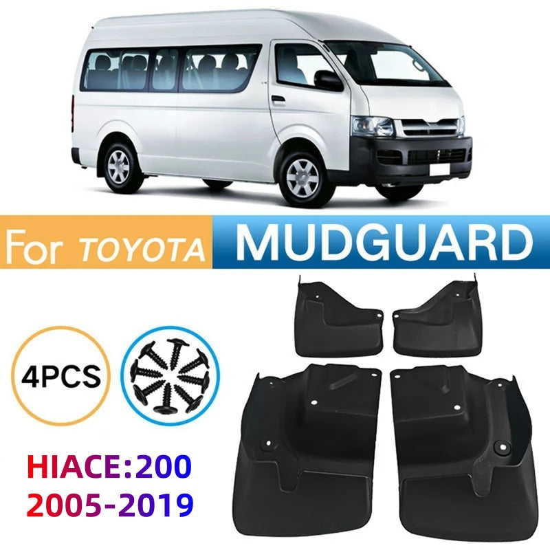 4PCS Car Mudguards Mud Flaps Splash Guards Fender for Toyota Hiace 200 (2005–2019) Accessories