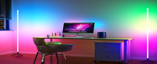 Modern Intelligent RGB Room Corner Floor Ambient Light USB Power LED Light Indoor Decoration Mobile APP Dimming Vertical Light