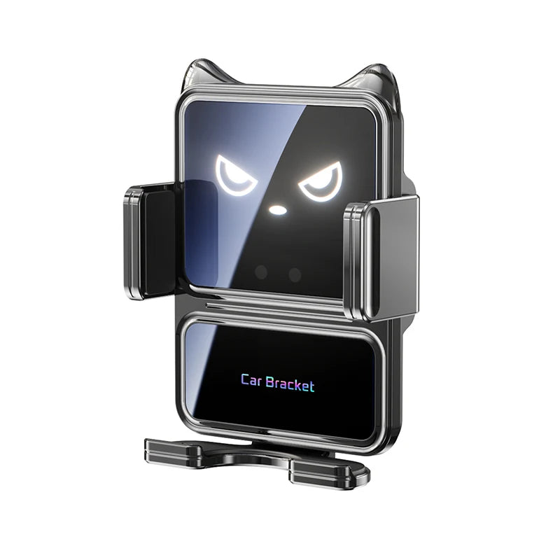 Intelligent Sensor Car Phone Holder with Wireless Fast Charging, Auto-Clamping Car Mount Navigation Stand
