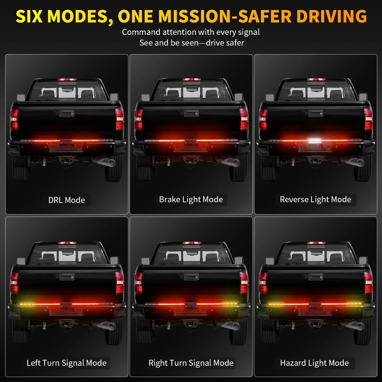 120cm Truck LED Tail Light 3 in 1 Brake/Turn Signal/DRLs LED Strip Light Waterproof For Moto Truck Trailer ATV 12V