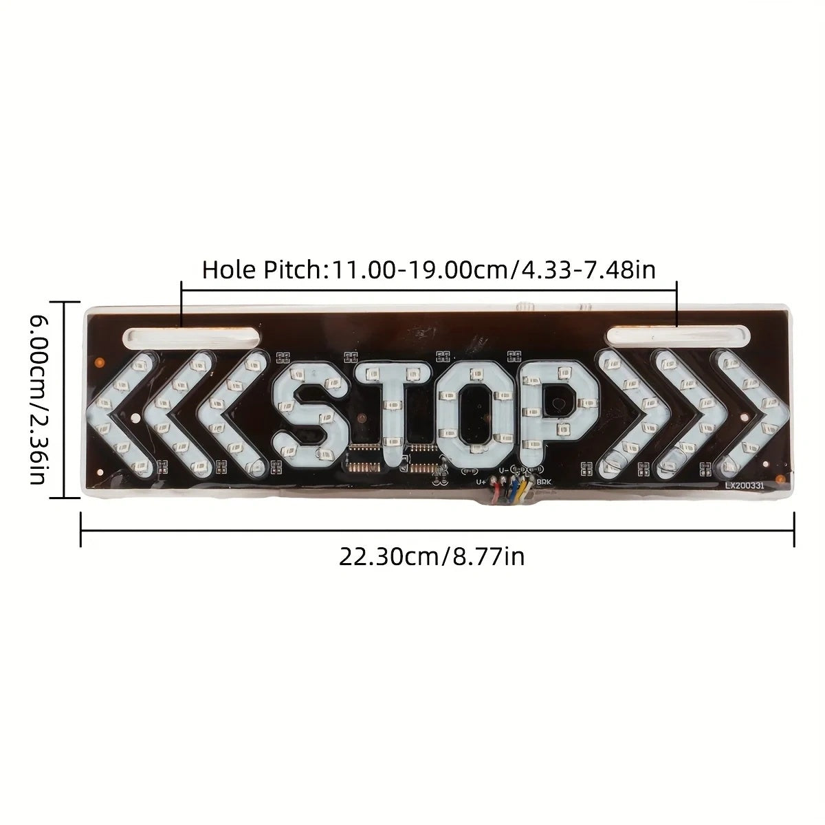 12V LED "STOP "Sign BRAKE LIGHT