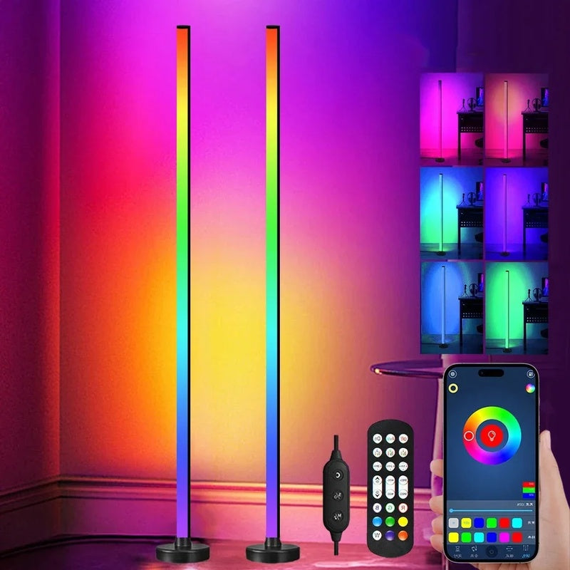 RGB LED Floor Lamp Controlled By Remote Control And APP Synchronize With The Music Game Room Decoration Indoor Ambient Lighting