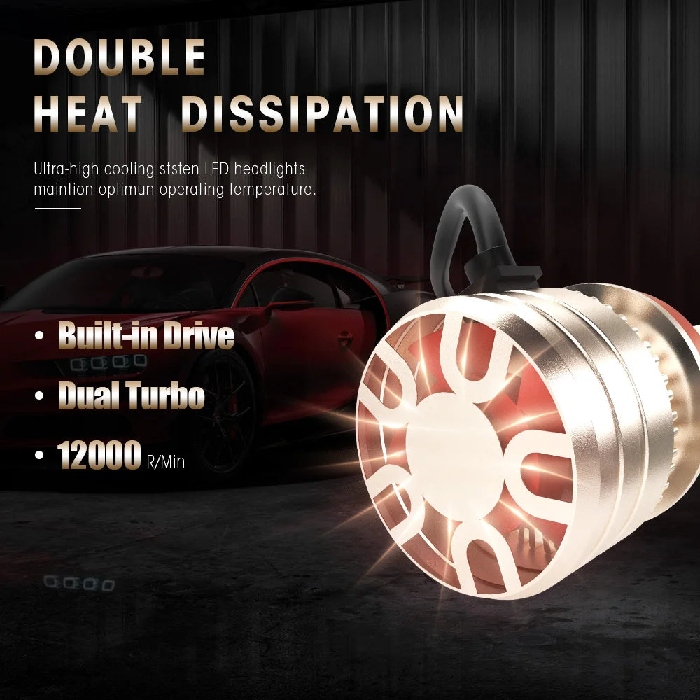 2PCS Super bright LED car headlight bulb H11 6000K white light