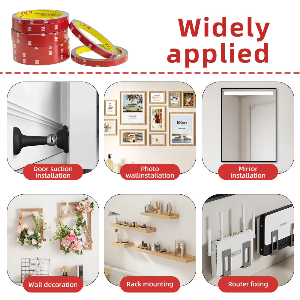 3M Double-Sided Adhesive Tape – Strong, Waterproof, High Bond Foam Mounting Tape