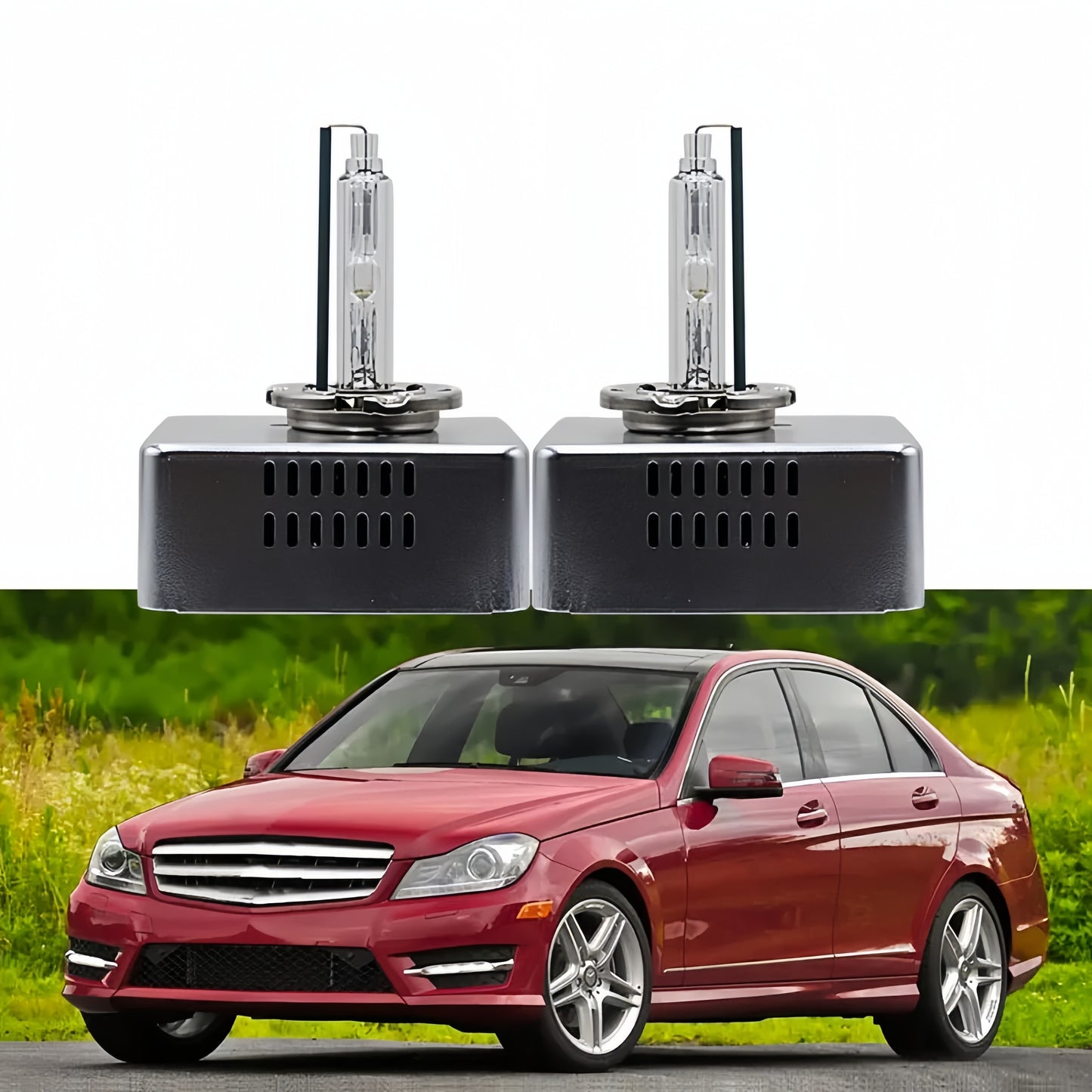 2 PCS  D5S Xenon HID Headlight Bulbs – 35W 12V 6000K High Bright White