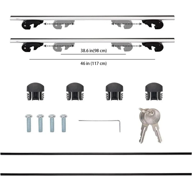1pair 120CM Universal Car Roof Racks Cross Bars Crossbars