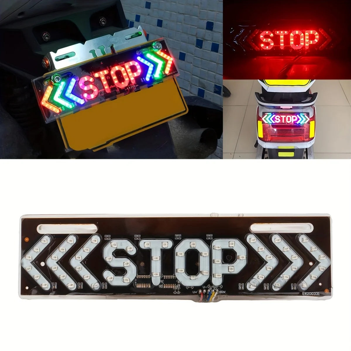 12V LED "STOP "Sign BRAKE LIGHT