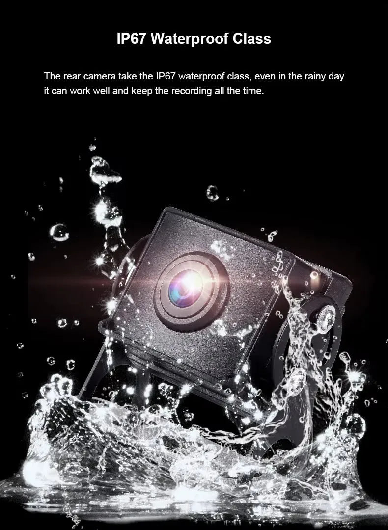 10.1 Inch Reversing Monitor with 4×720P Cameras for Car & RV, Bus & Truck