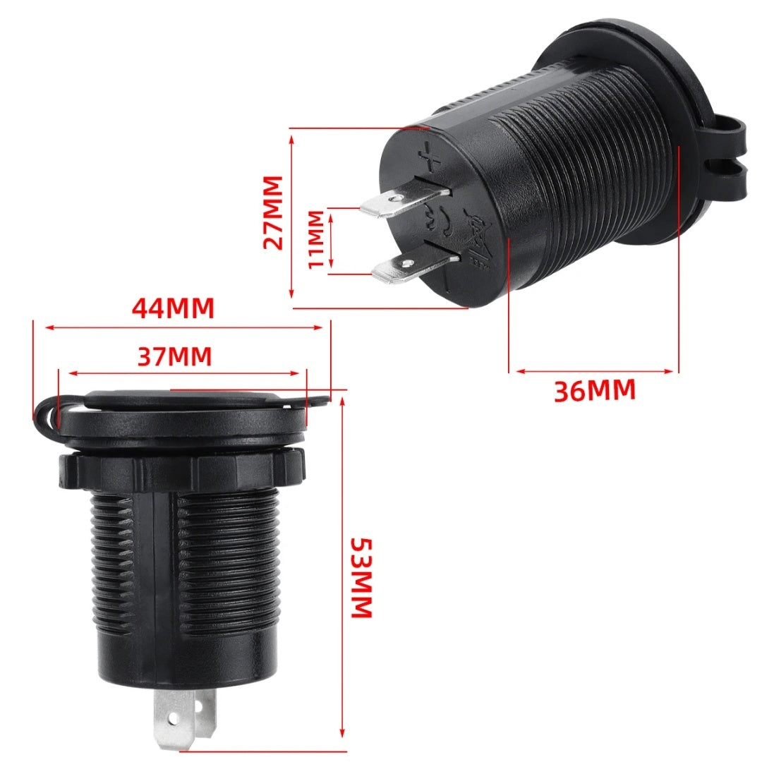 USB Car  Charger Power Socket Outlet 12V 2.1A & 2.1A