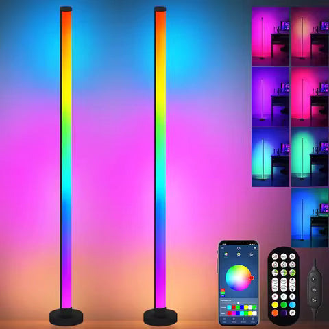 RGB LED Floor Lamp Controlled By Remote Control And APP Synchronize With The Music Game Room Decoration Indoor Ambient Lighting
