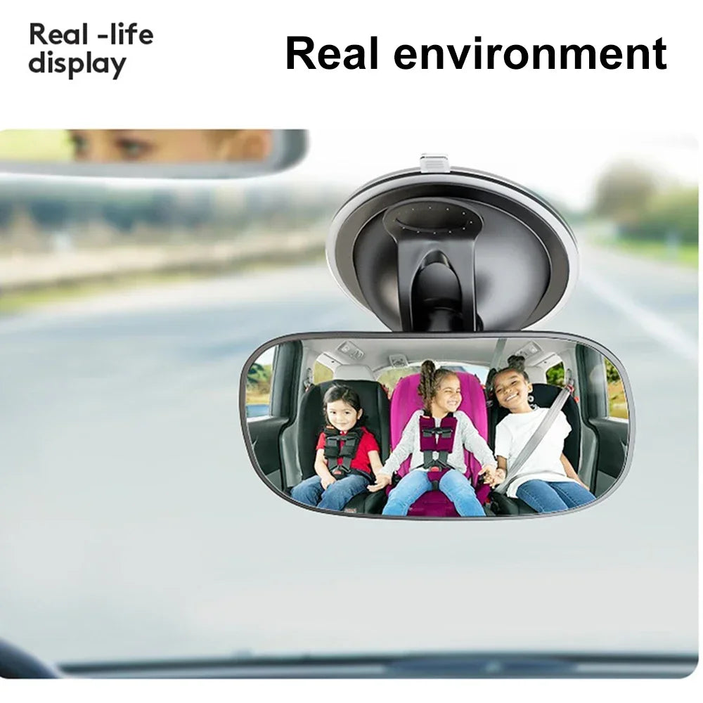 Car Rearview Mirror Wide View Safety Mirror For Windshield Infant Car Seats Clear Reflection 360-Degree Rotatable Adjustable