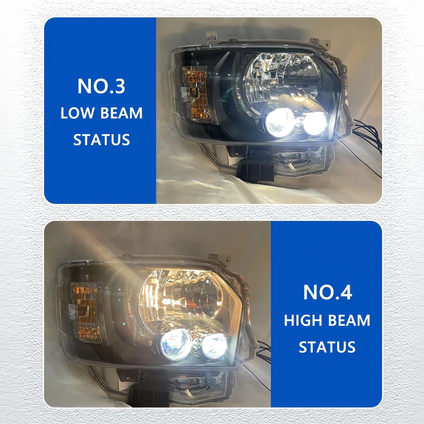 High Quality Modified LED Headlights for Toyota Hiace 200 Series 2005–2019