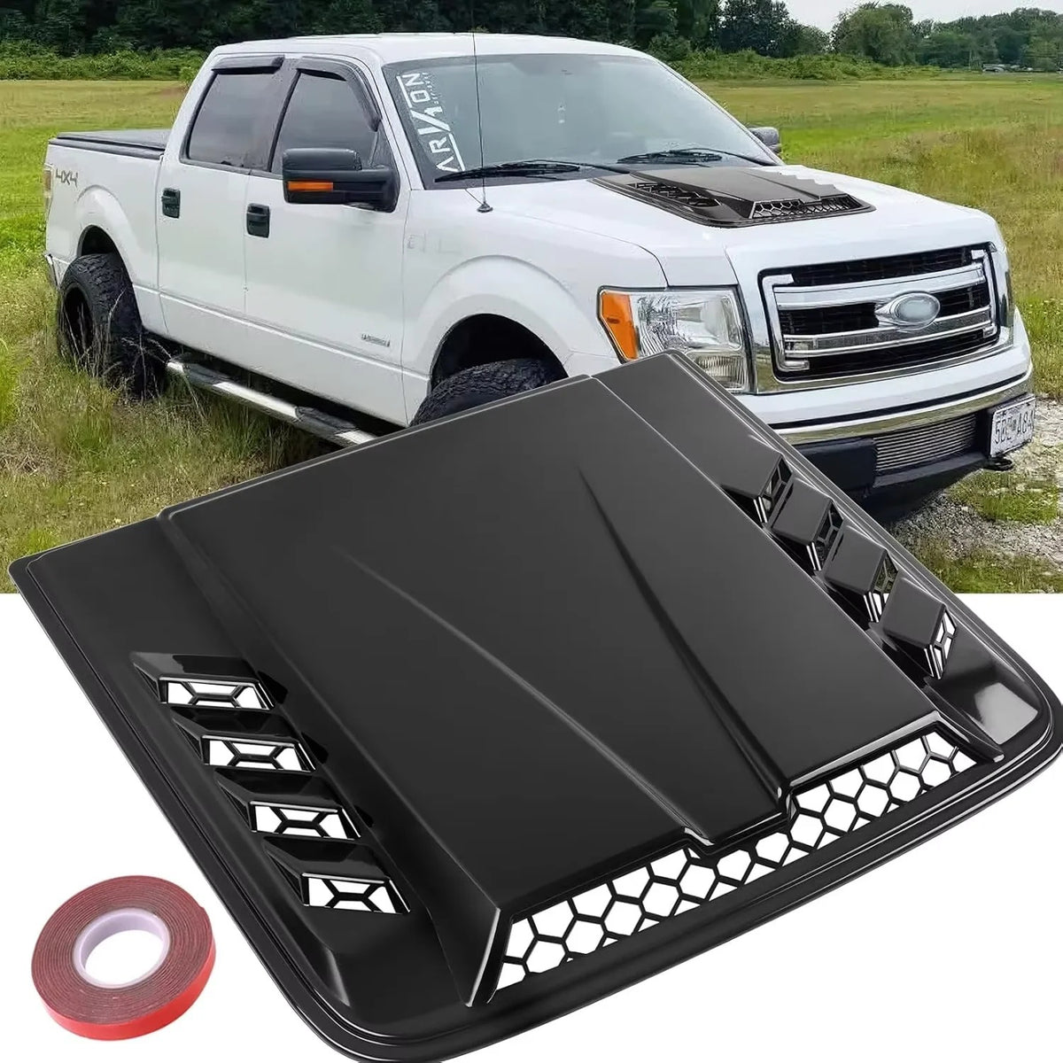 Universal Car Hood Scoop Vent Covers – Decorative Fake Air Intake Trim for Auto Exterior Styling