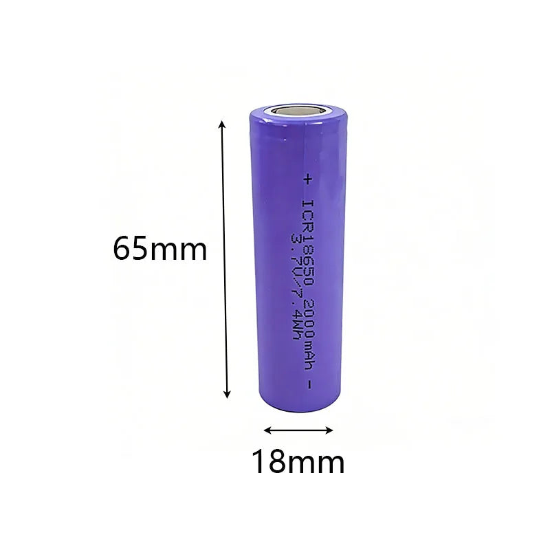 18650 Rechargeable Lithium Battery 3.7V 1800/2000mAh for Flashlight & Tools
