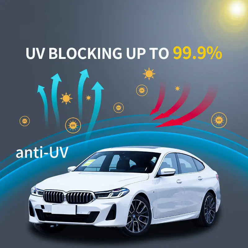 VLT 15% Car Window Tint Film – UV Protection, Heat Insulation, Anti-Glare Privacy Black Auto Window Tint