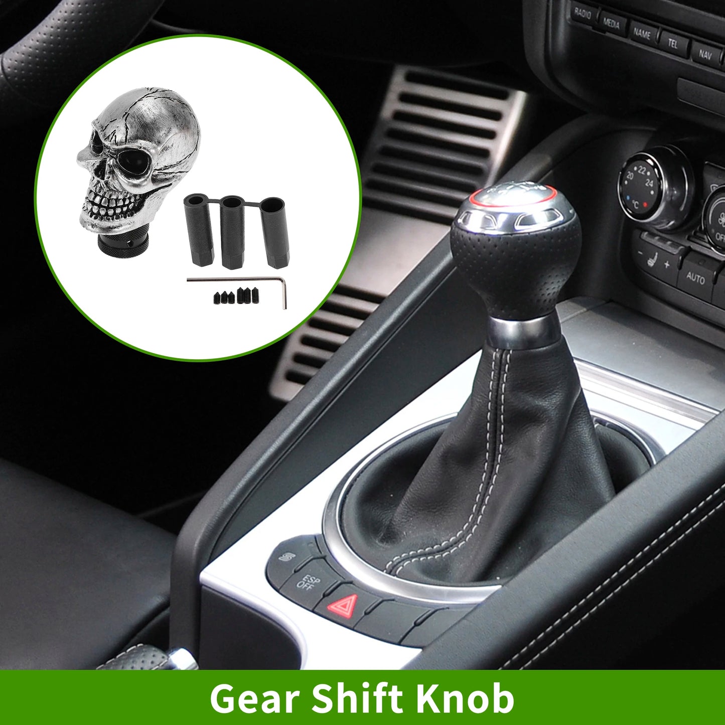 Universal Skull Head Manual Gear Shift Knob