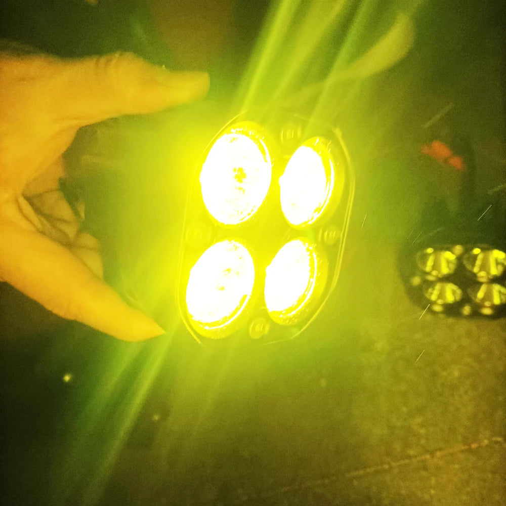 2PCS 3 inch 12V/24V 40W LED Work Lights Driving Spotlight Motorcycle Yellow Fog Lights For Car Pickup Truck 4x4 Tractor Off Road