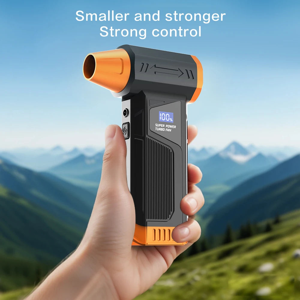200000RPM Brushless Wireless Jet Fan Turbo Air Blower For Car Cleaning With LED Light