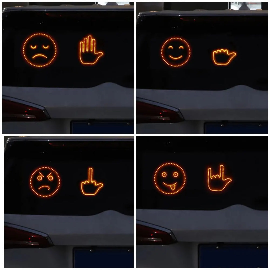 LED Car Rear Window Gesture Sign with Remote Control – Funny Hand Signal LED Light for Car, Truck & SUV