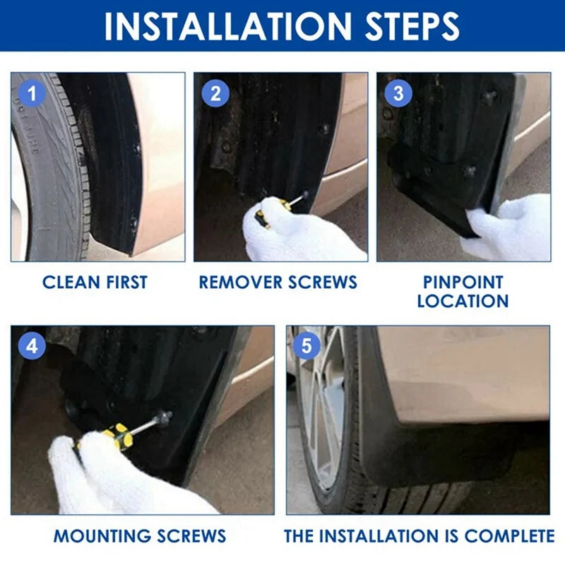 4PCS Car Mudguards Mud Flaps Splash Guards Fender for Toyota Hiace 200 (2005–2019) Accessories