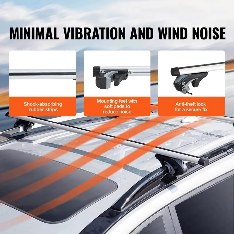 1pair 120CM Universal Car Roof Racks Cross Bars Crossbars